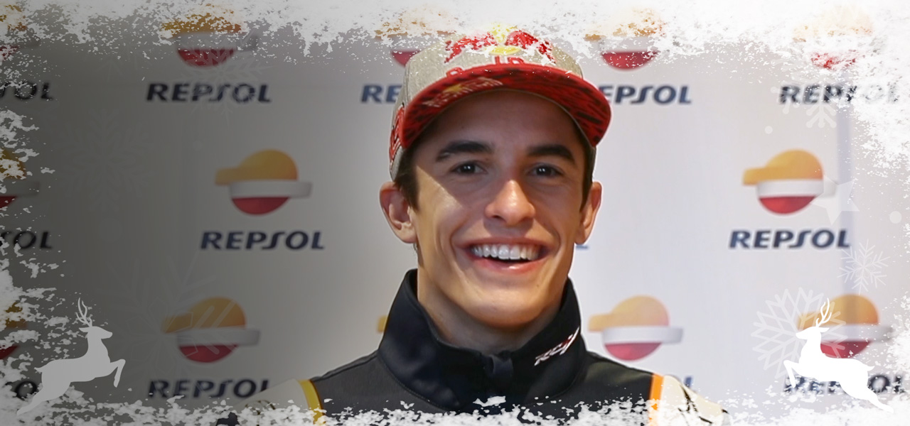 Marc Márquez con motivo navideño