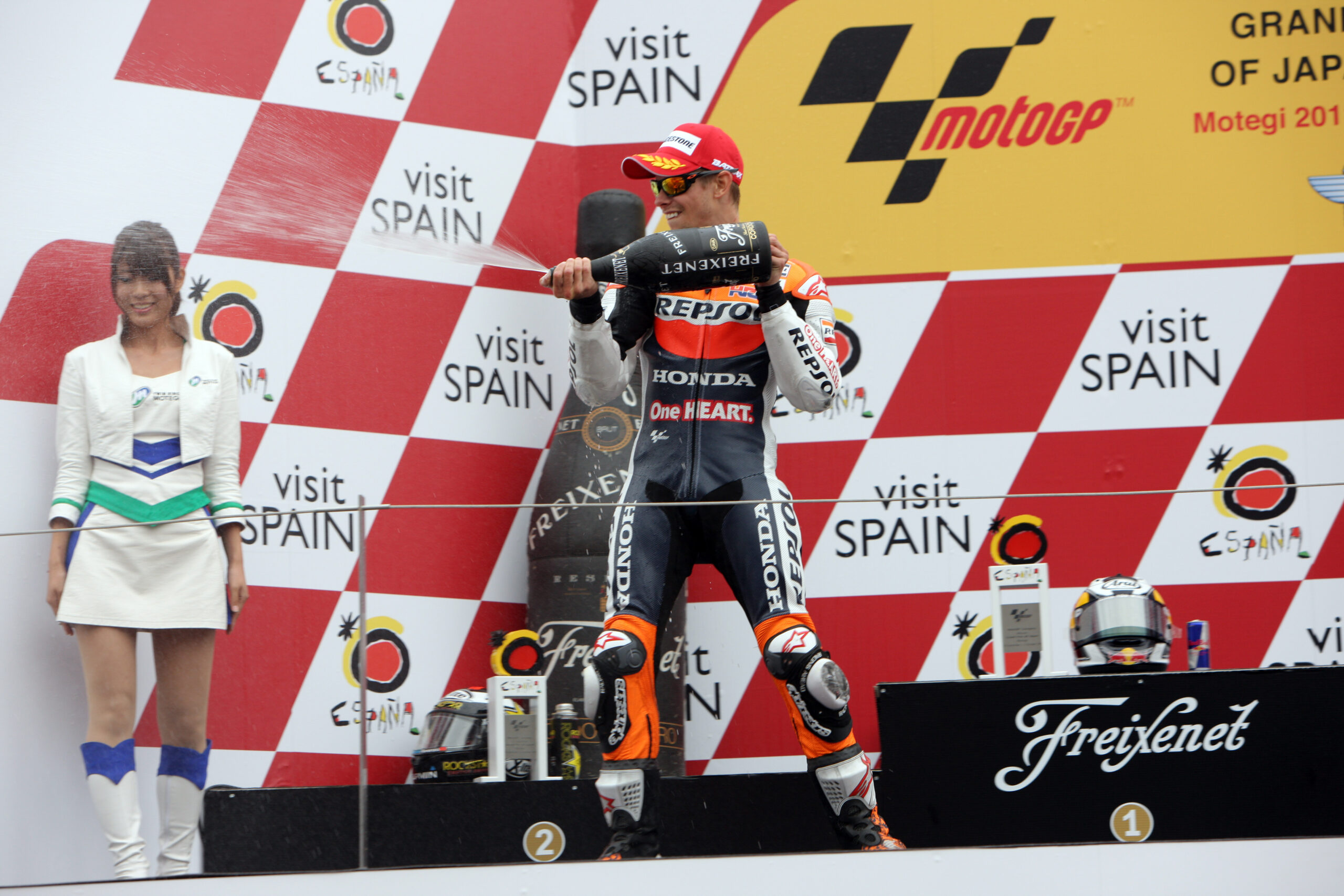 Casey Stoner en podio