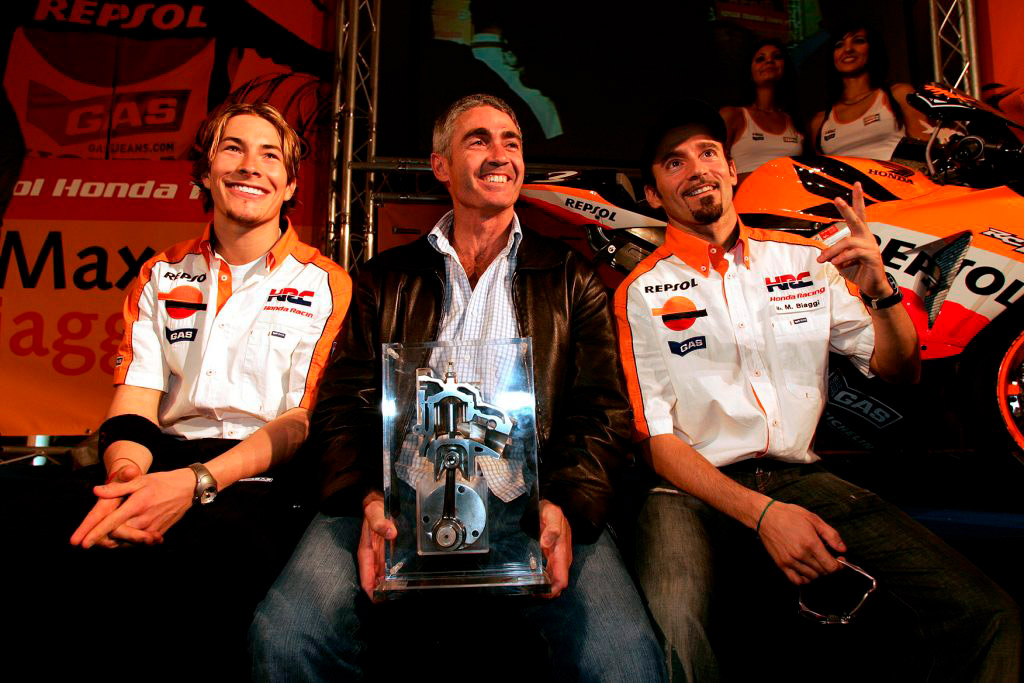 Pilotos foto de grupo de pilotos Repsol Honda históricos