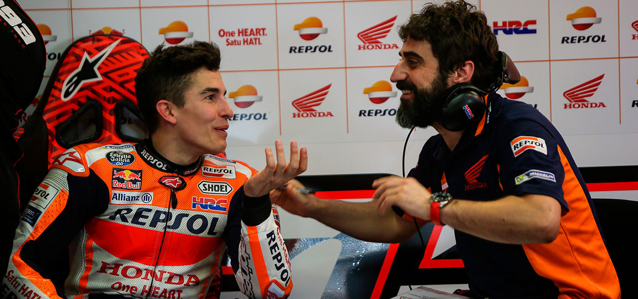 Marc Márquez y Santi Hernández