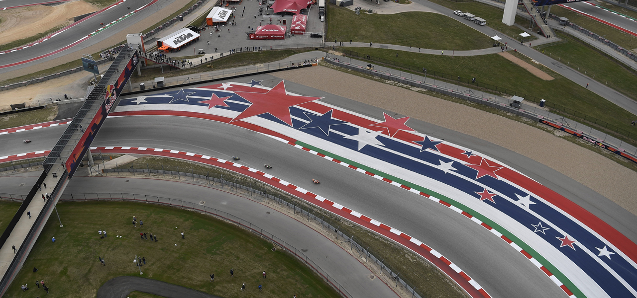 vista desde el aire de circuito de competición