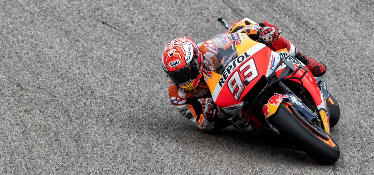 Marc Márquez en Sachsenring tomando una curva