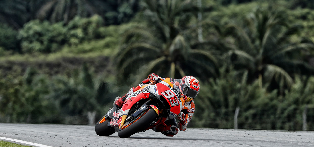 Marc Márquez rodando en Sepang