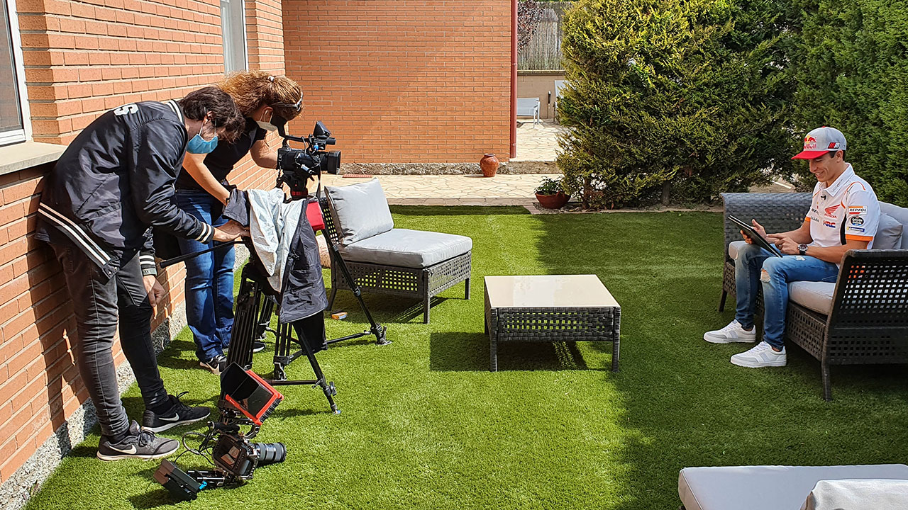 Marc Márquez respondiendo a las preguntas del #askmarc