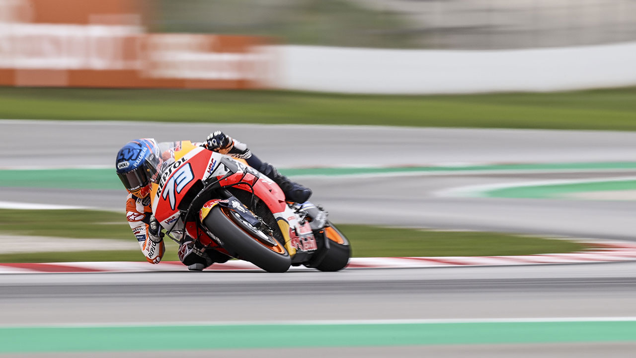 Álex Márquez en acción