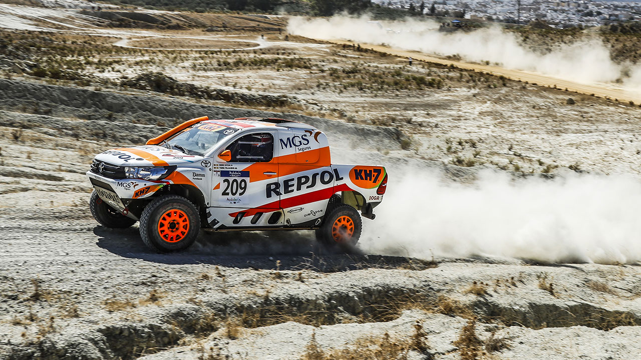 Isidre Esteve y Txema Villalobos en el Rally de Andalucía