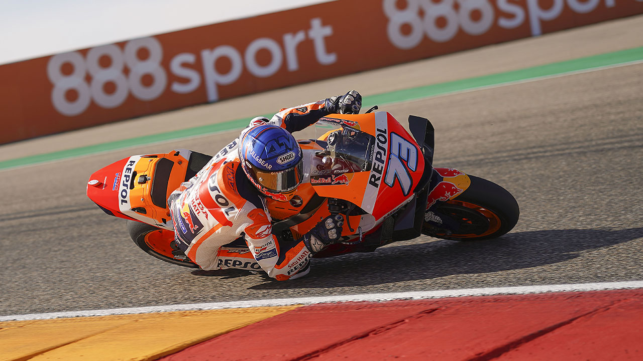 Álex Márquez en la pista de Motorland