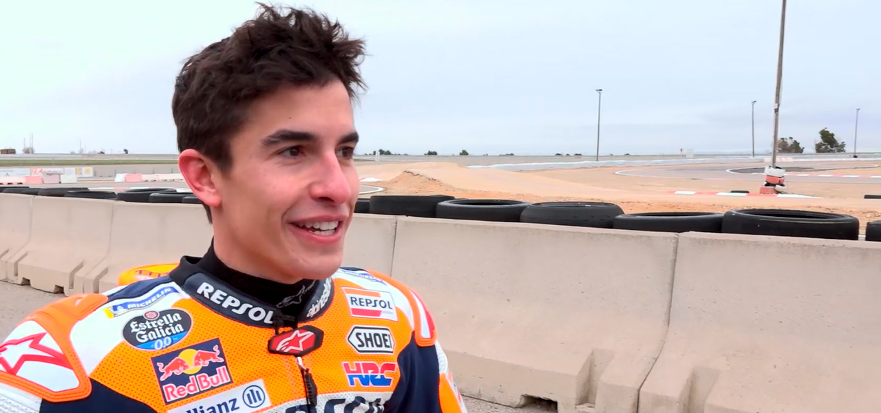 Marc Márquez hablando a cámara