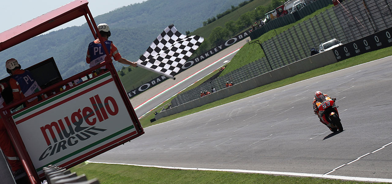 Marc Márquez rodando en pista