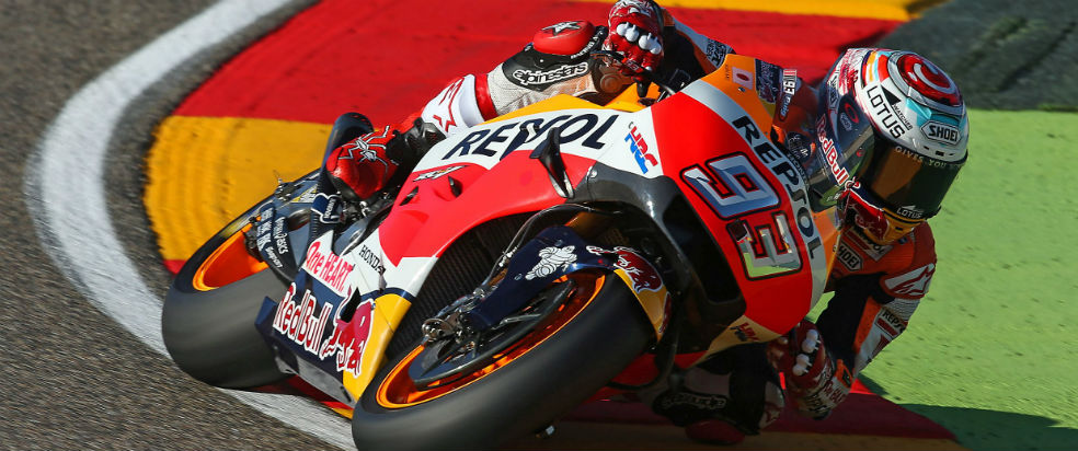 Marc Márquez in action at Motorland 2016