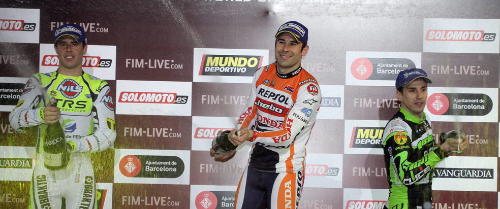 Toni Bou on the podium