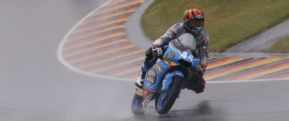 Arón Canet riding in Sachsenring