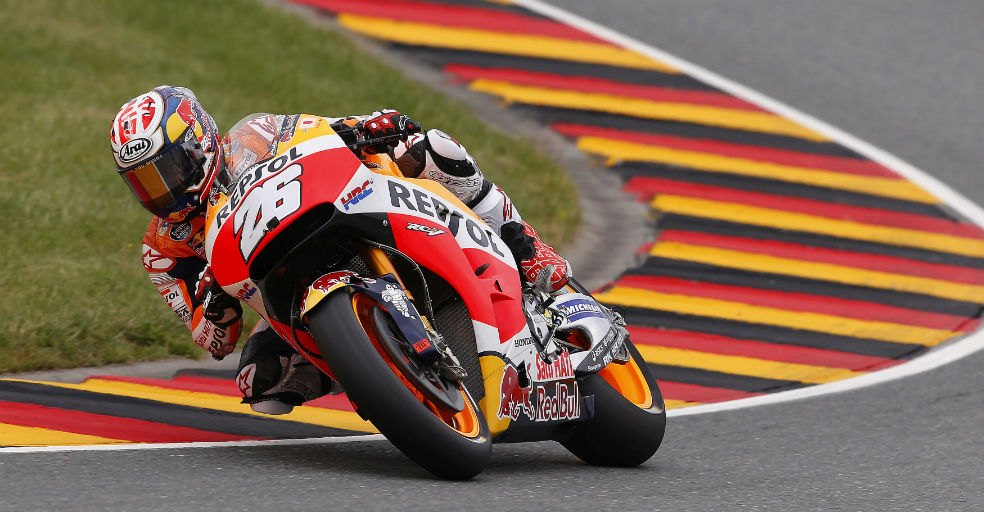 Dani pedrosa rodando en Sachsenring