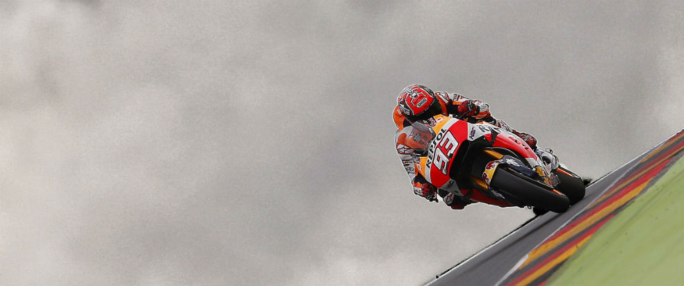 Marc Márquez riding in Sachsenring