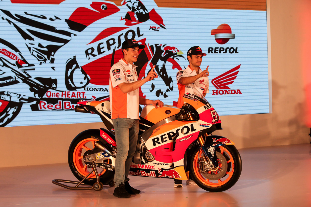 Dani Pedrosa y Marc Márquez con la RC213V