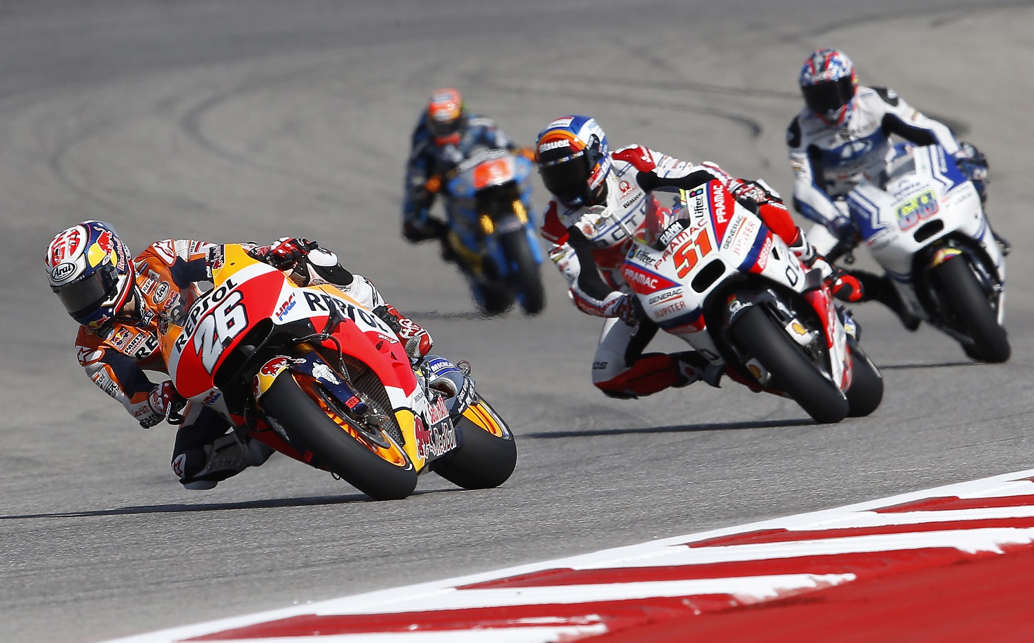 Dani Pedrosa en acción en el circuito de Las Américas