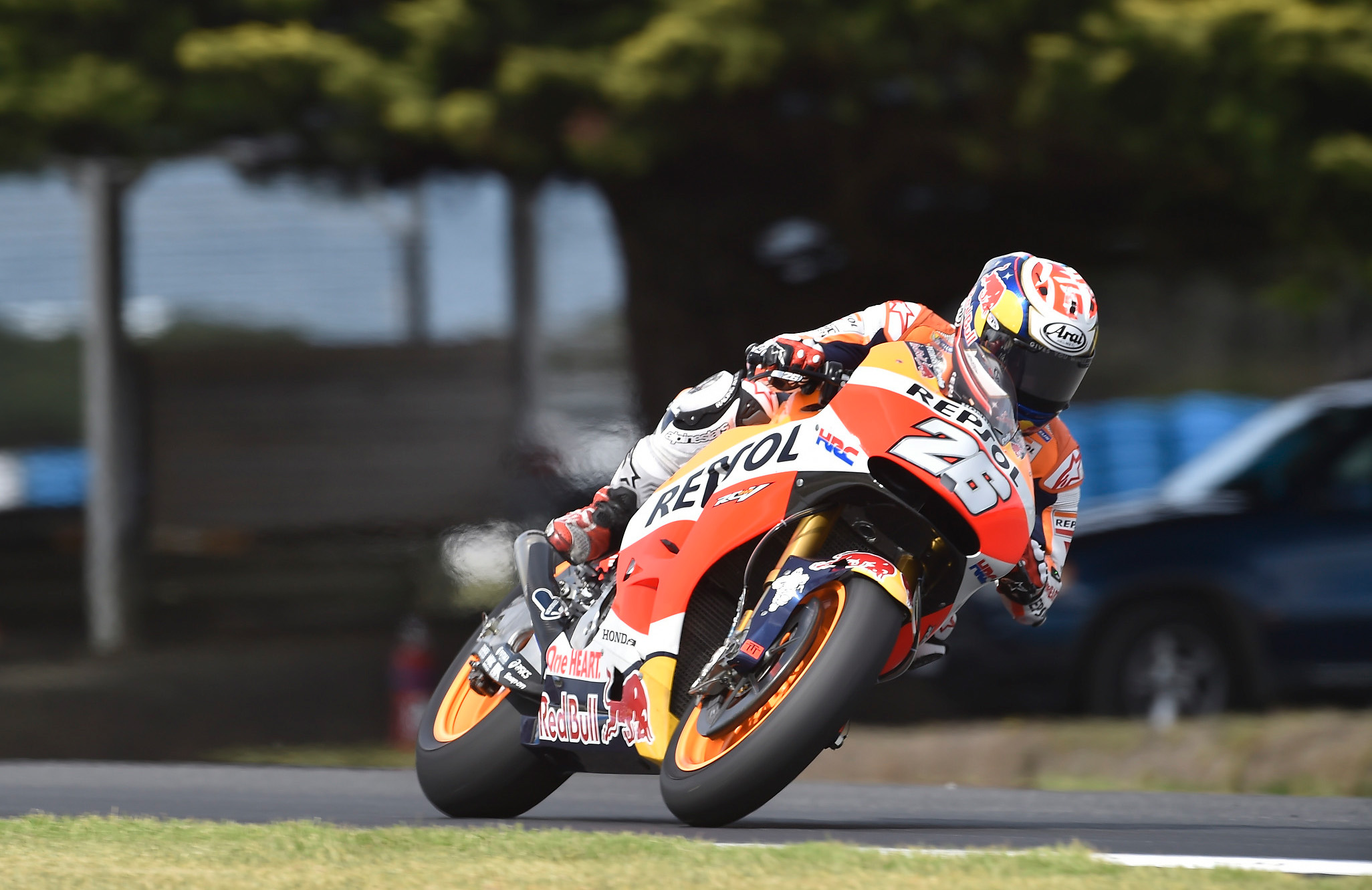 Dani Pedrosa pilotando en Phillip Island