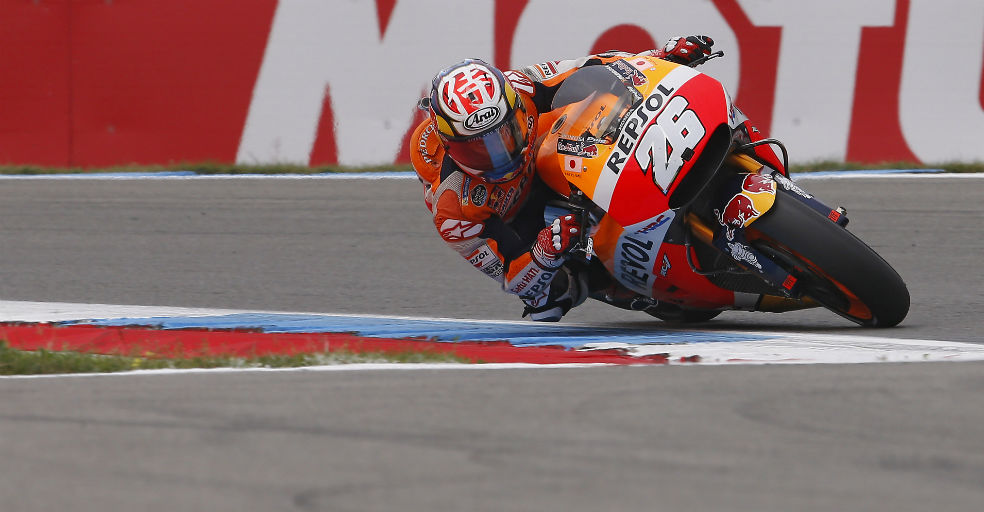 Dani Pedrosa tomando una curva