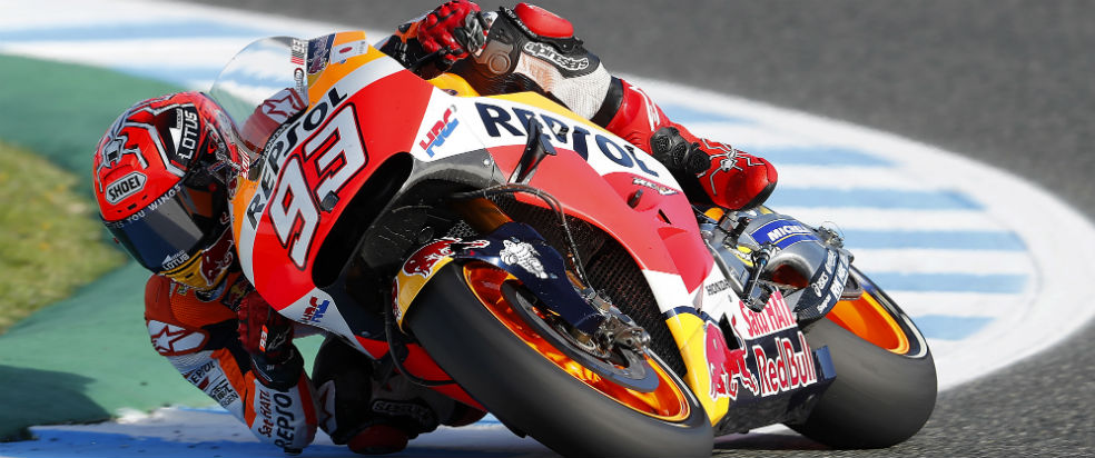 Marc Márquez in action at Jerez
