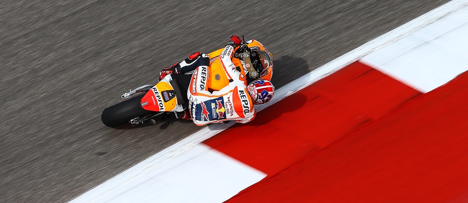Marc Márquez in action at the Américas GP 2016