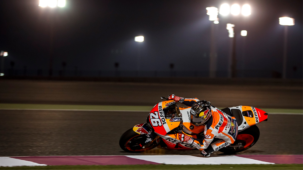 Dani pedrosa riding at night
