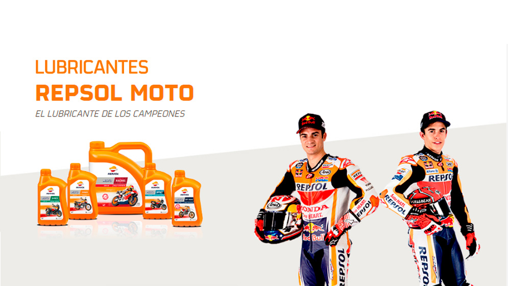 Marc Márquez y Dani Pedrosa con lubricantes Repsol