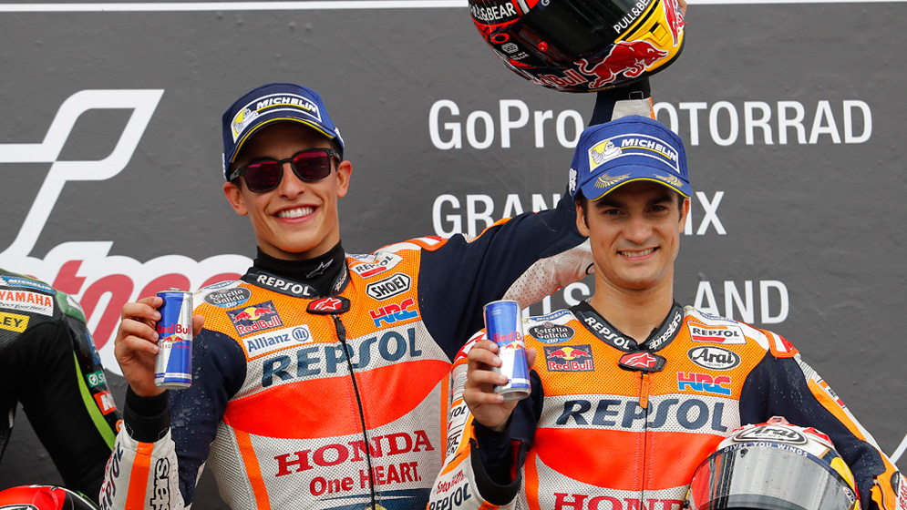 Marc y dani en sachsenring en podio
