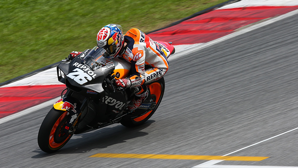 Dani Pedrosa durante los test de Sepang