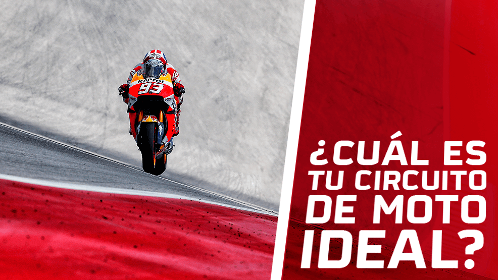 Composición con Marc Márquez rodando en Circuito De Las Américas