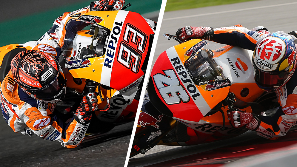 Composición de Marc Márquez y Dani Pedrosa en 2018