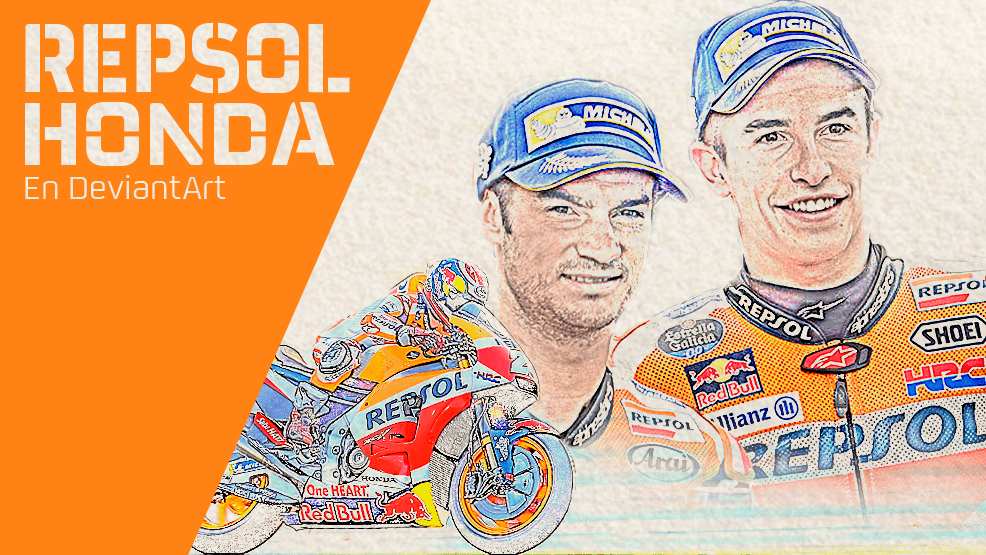 Dibujo de Marc Márquez y Dani Pedrosa