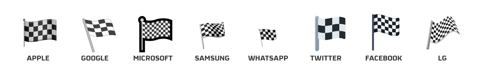 emoji bandera a cuadros