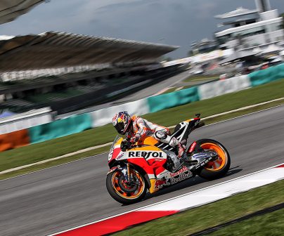 Dani Pedrosa rodando en Pista en Sepang