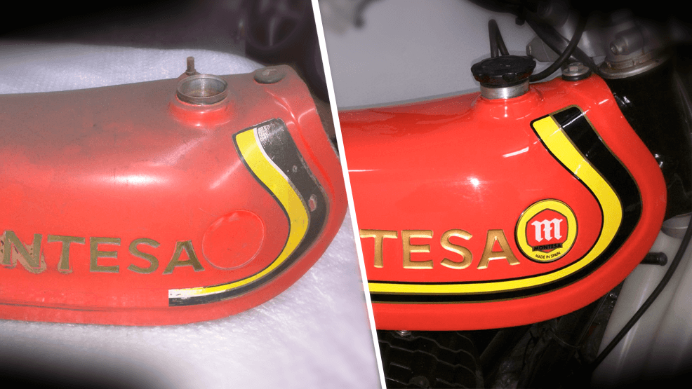 Restauración carenado antes y después