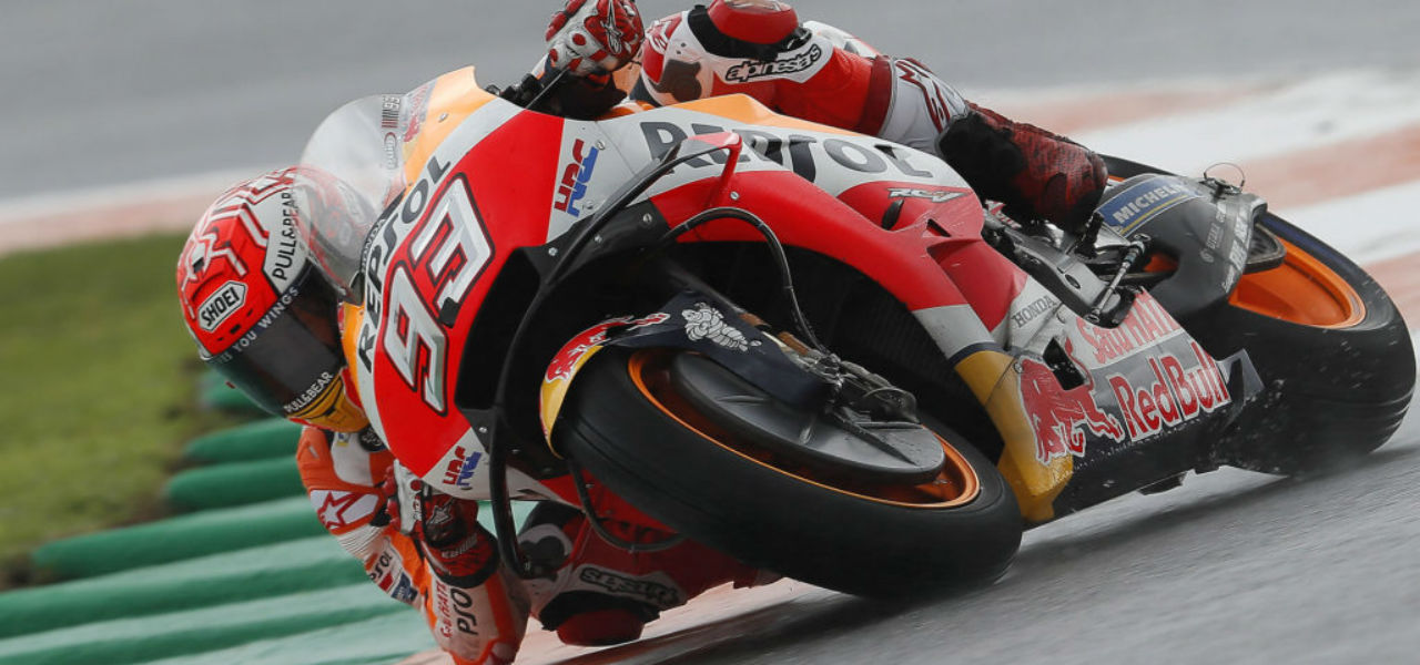 Márquez en el GP de Valencia 2018