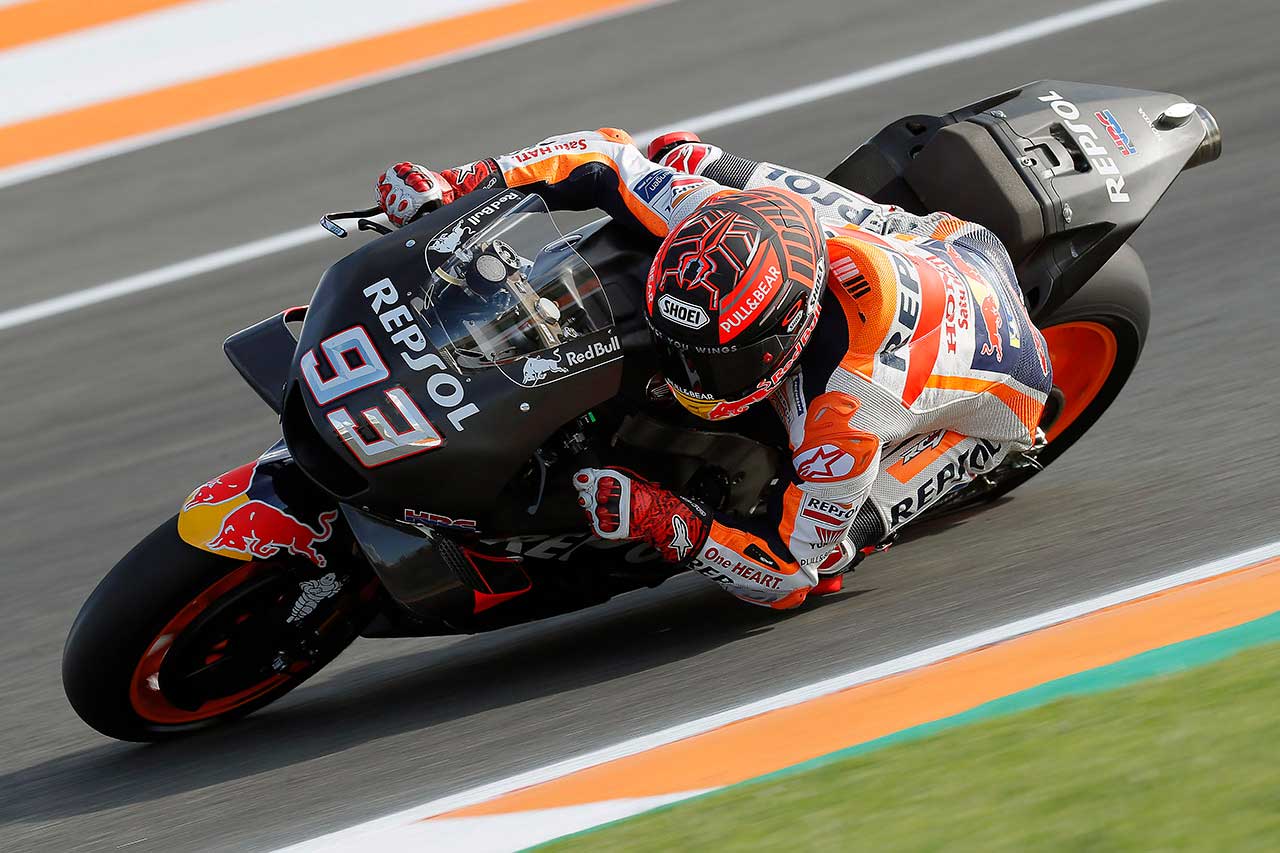 Marc Márquez en la RC213V 2019 de test 2019