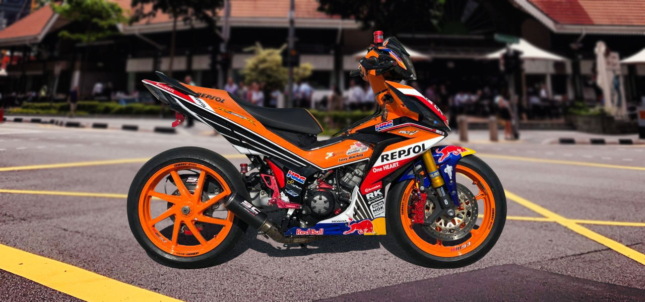 honda 150 gtr repsol honda con brazo basulante