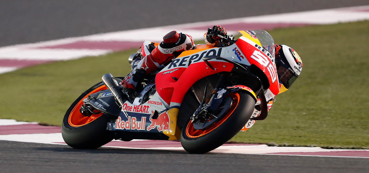 Jorge Lorenzo rodando en la Honda