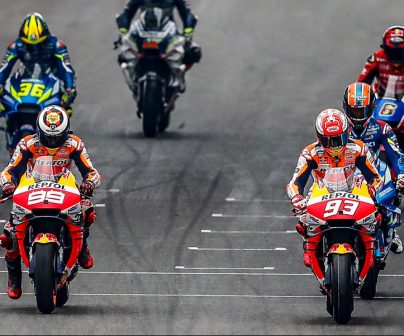 Jorge Lorenzo y Marc Márquez en pista