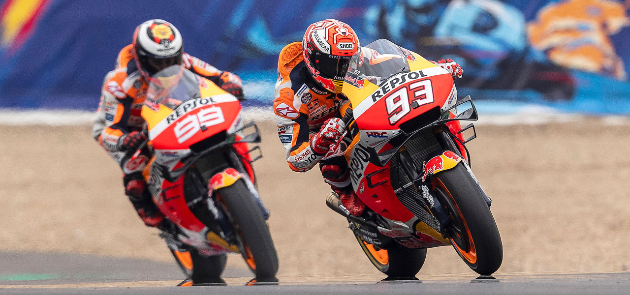 Marc márquez y jorge Lorenzo en la Honda