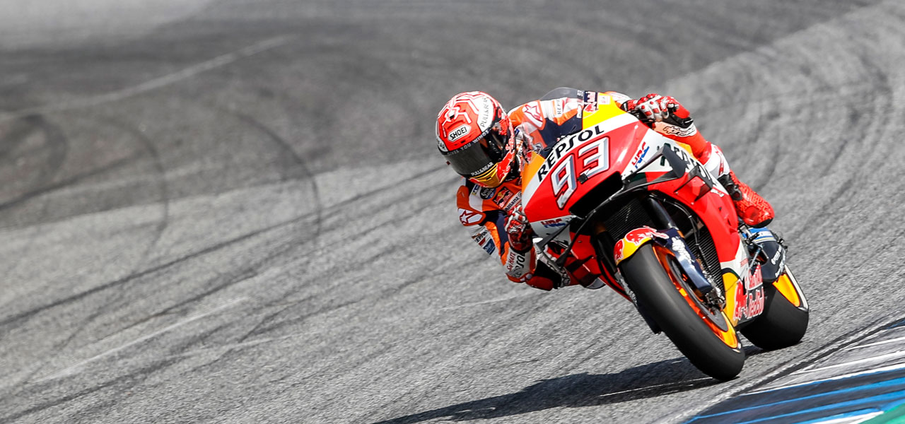 Marc Márquez en pista en 2019
