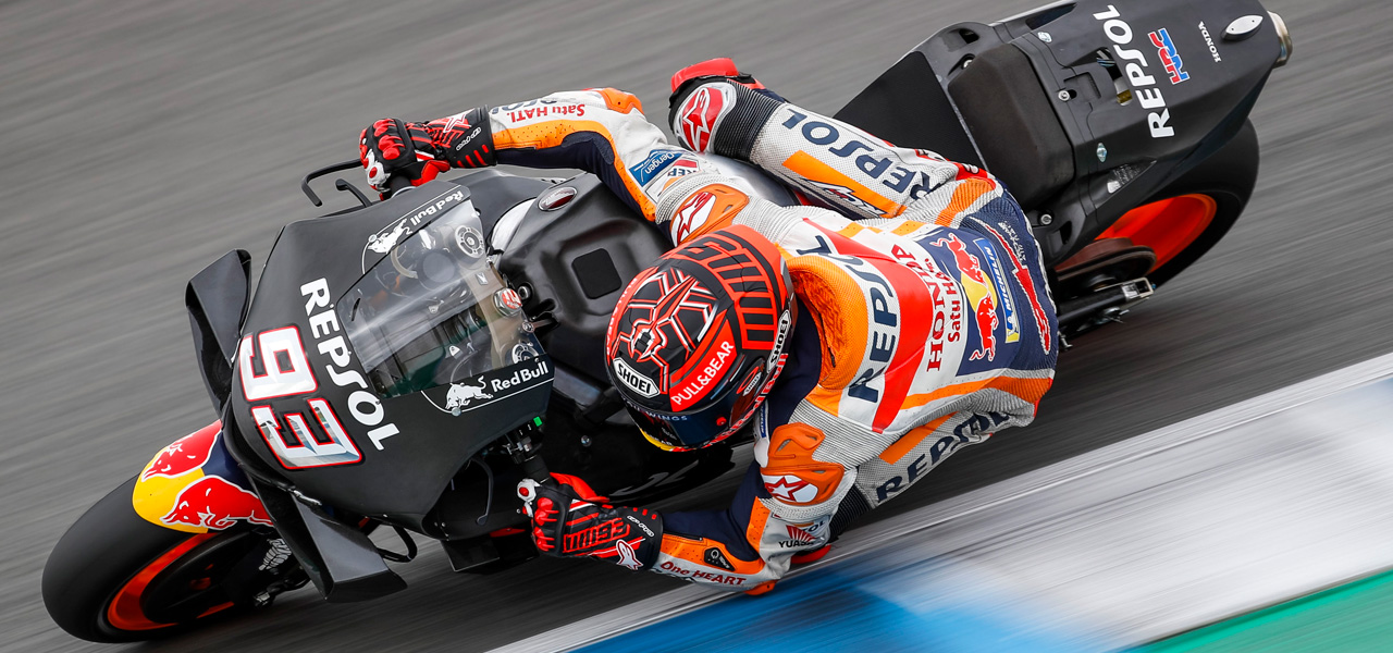 Marc Márquez rodando en la pretemporada
