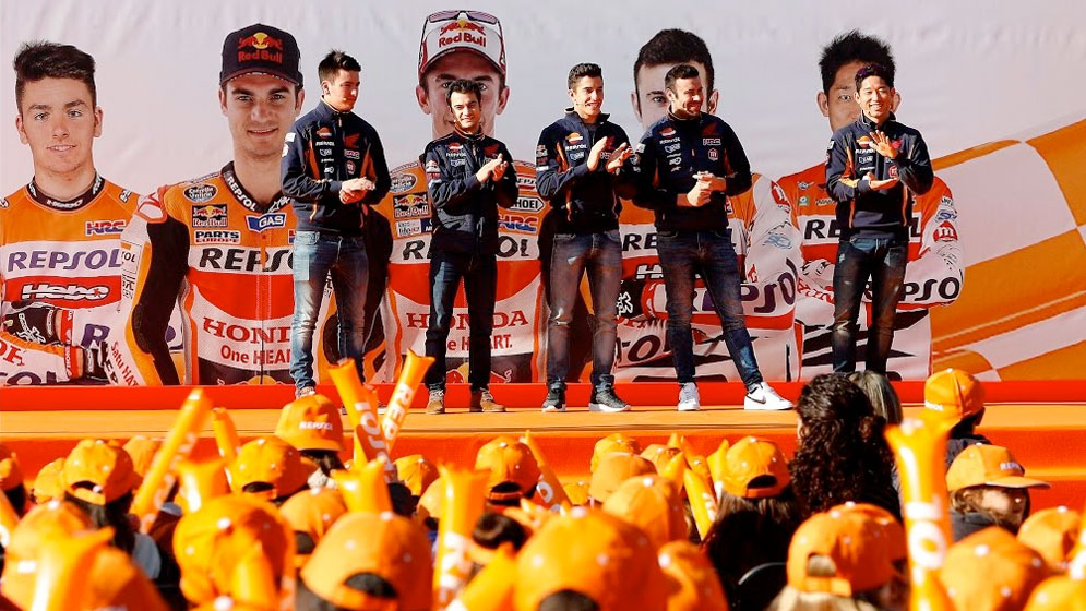 Jaime Busto, Dani Pedrosa, Marc Márquez, Toni Bou y Takahisa Fujinami