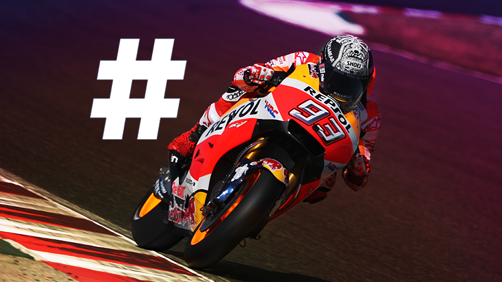 Marc Márquez rodando en pista