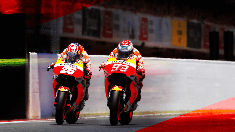 Dani Pedrosa y Marc Márquez rodando juntos