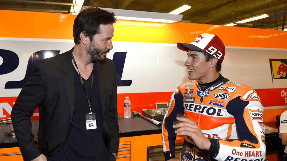 Marc Márquez con Keanu Reeves