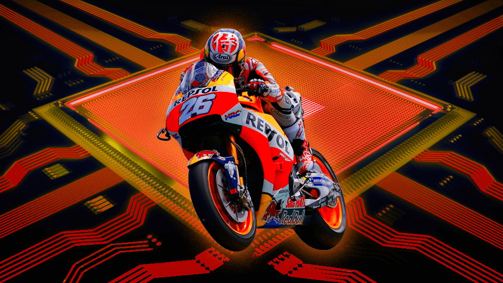 Dani Pedrosa y chip informático