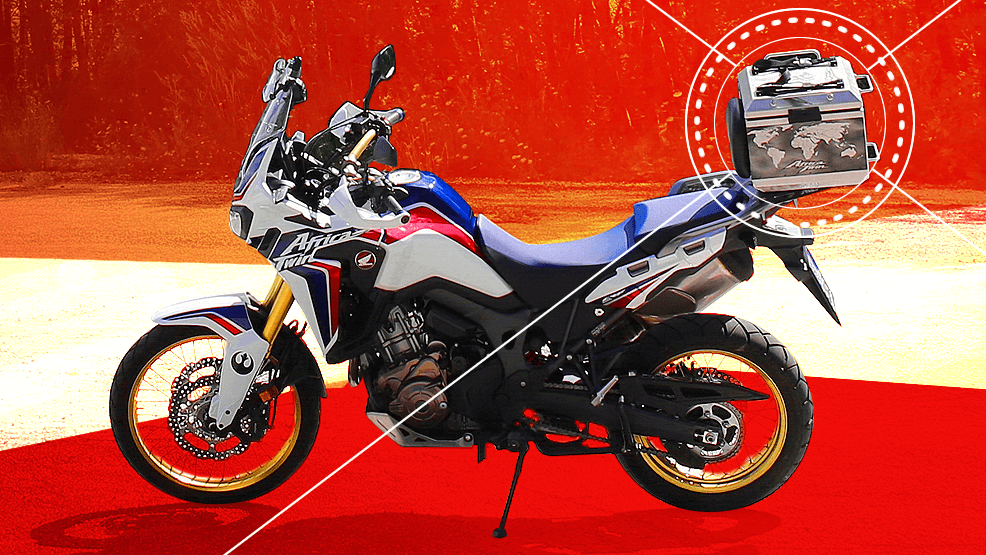 Africa Twin con maleta