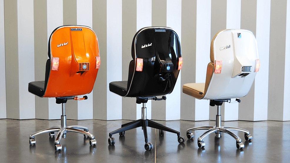 Sillas Bel & Bel hechas a partir de motos Vespa