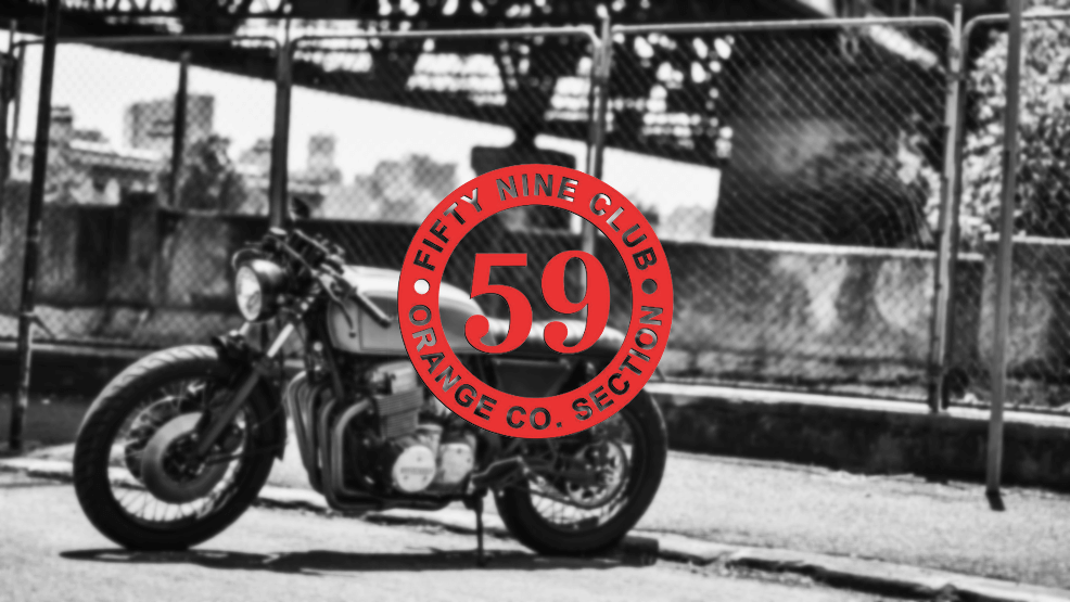 Logo 59 y moto honda de 4 cilindros en serie